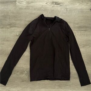 Fabletics Black Long Sleeve Quarter-Zip Top